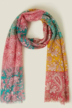 Accessorize Colourblock Floral Paisley Scarf