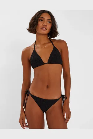 Accessorize Smocked Triangle Bikini Top , Size: 6