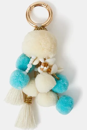 Accessorize Shell & Pom-pom Bag Charm