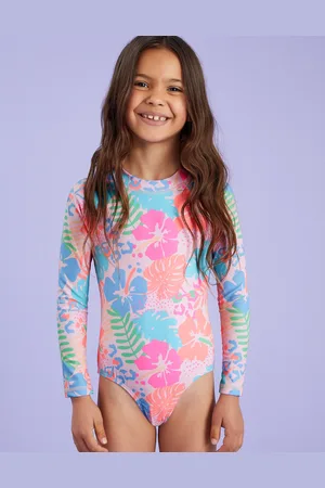 Accessorize Upf 50+ Tropical Long Sleeve Swimsuit , Size: 7-8 yrs