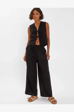Accessorize Crinkle Beach Trousers , Size: xs, Women