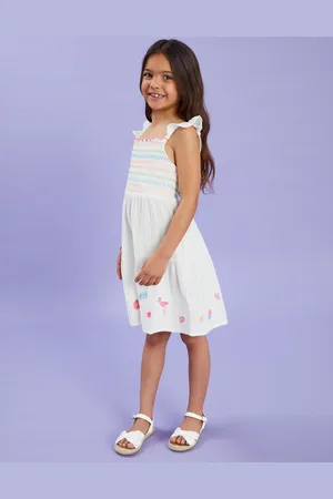 Accessorize Floral Embroidered Dress , Size: 11-12 yrs