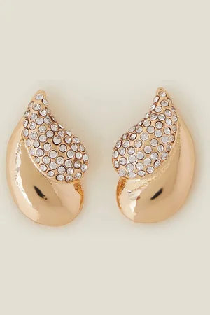 Accessorize Double Curve Teardrop Earrings, Women