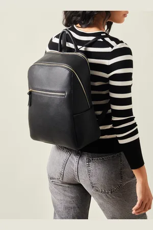Accessorize Smart Zip Around Backpack Black Leather