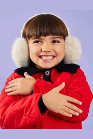 Accessorize Faux Fur Pearl Earmuffs, Kids