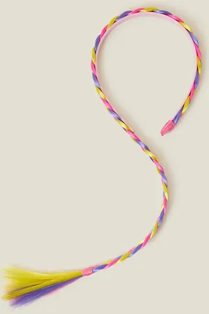 Accessorize Girls Fake Hair Plait Headband, Size: 28cm, Girl