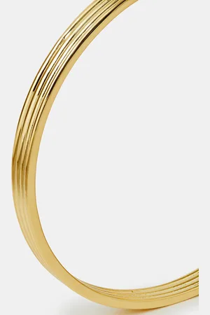 Accessorize 14ct -plated Ridge Bangle