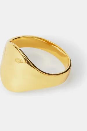 Accessorize 14ct -plated Molten Ring , Size: S