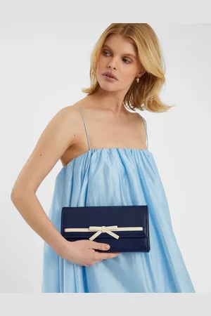 Accessorize Gold Bow Clutch Bag
