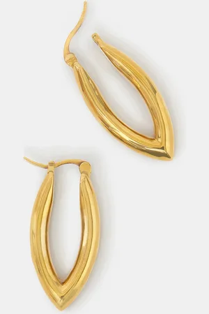 Accessorize 14ct -plated V-shaped Hoop Earrings
