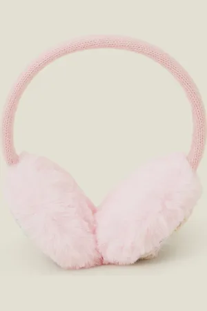 Accessorize Ombre Rainbow Faux Fur Ear Muffs, Size: 10cm, Girl