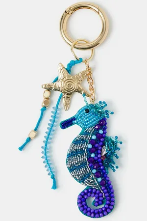 Accessorize Beaded Seahorse Bag Charm