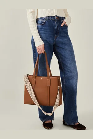 Accessorize Webbing Strap Tote Bag Tan