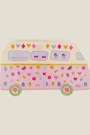 Accessorize Girls Campervan Stick On Earrings, Kids