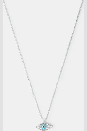 Accessorize Sterling Silver-plated Evil Eye Pendant Necklace