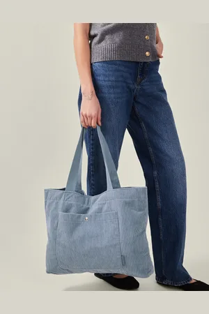 Accessorize Corduroy Shopper Bag Blue