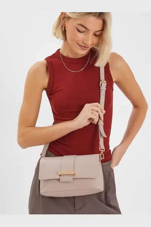 Accessorize Leather Metal Bar Cross-body Bag