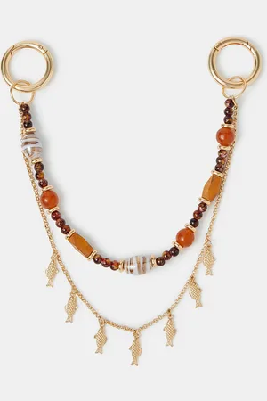 Accessorize Fish Chain Beaded Bag Charm