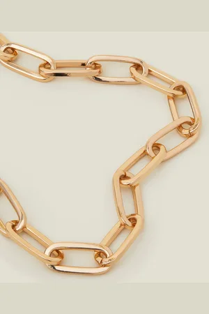 Accessorize Steel Chain Link Necklace, Size: 48 cm, Women