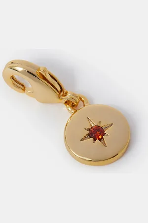 Accessorize 14ct -plated Birthstone Charm , Size: August
