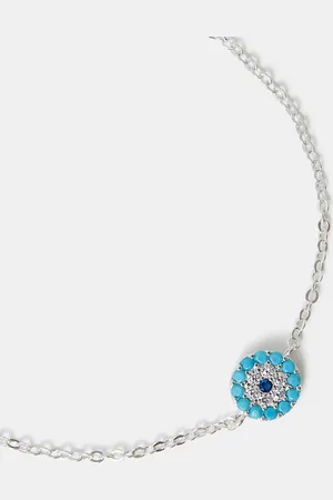 Accessorize Sterling Silver-plated Evil Eye Bracelet