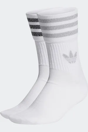 adidas Mid-Cut Glitter Crew Socks 2 Pairs