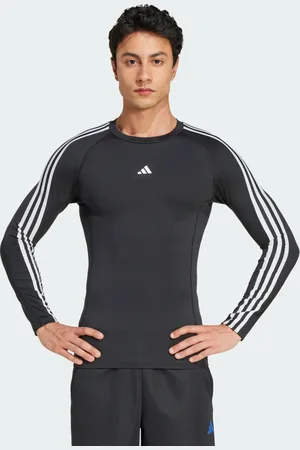 adidas TECHFIT Compression Training 3-Stripes Long Sleeve Long-Sleeve Top