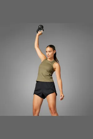 adidas Pacer All Gym Seasonal Rib High-Rise Tonal 3-Stripes Shorts