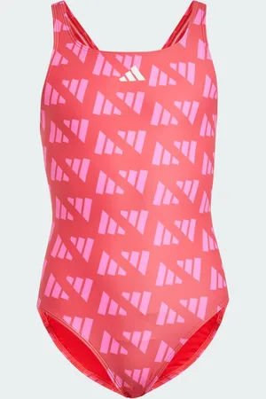 adidas Logo Graphic V-Back Swimsuit Kids