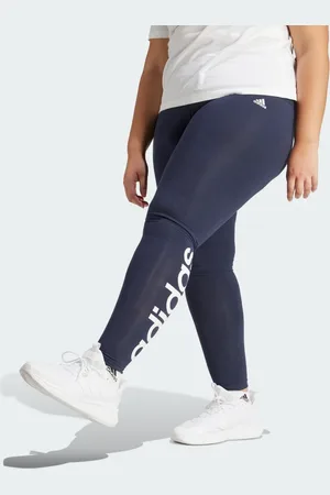 adidas Essentials High-Waisted Logo Leggings (Plus Size)