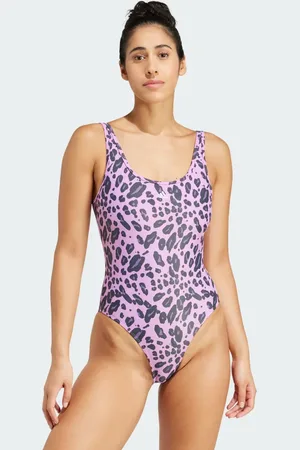 adidas Essentials Animal Print U-Back Swimsuit