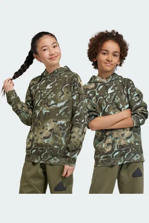adidas Future Icons Allover Print Hooded Sweatshirt Kids