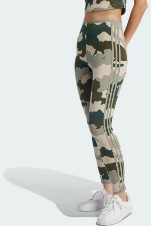 adidas Essentials 3-Stripes Camo Print 7/8 Length Leggings