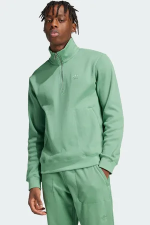 adidas Trefoil Essentials Waffle 1/2 Zip Sweatshirt