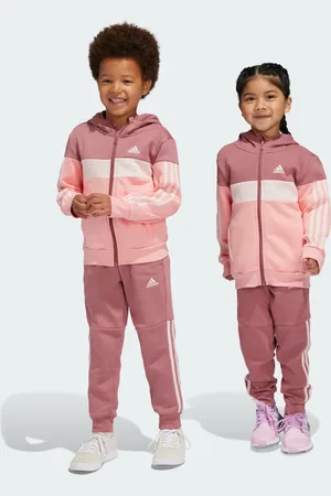 adidas Tiberio 3-Stripes Colorblock Fleece Track Suit Kids