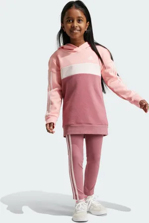 adidas Tiberio 3-Stripes Colorblock Fleece Leggings Set Kids
