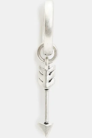 AllSaints Arrow Sterling Silver Hoop Earring