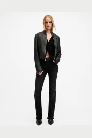 AllSaints Sadler Slim Fit Leather Jacket