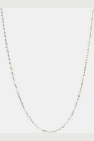 AllSaints Curb Sterling Chain Necklace