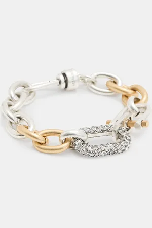 AllSaints Cadence Two Tone Chain Bracelet