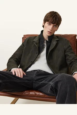 AllSaints Survey Double Layered Leather Blazer