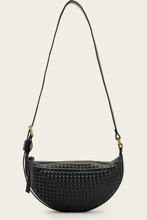 AllSaints Half Moon Studded Crossbody Bag