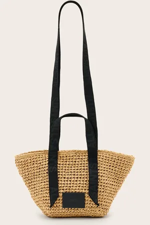 AllSaints Celayne Mini Straw Tote Bag