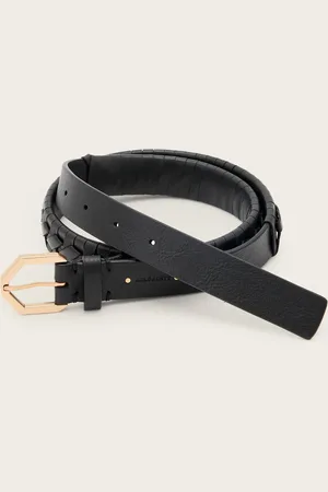 AllSaints Storm Woven Leather Belt