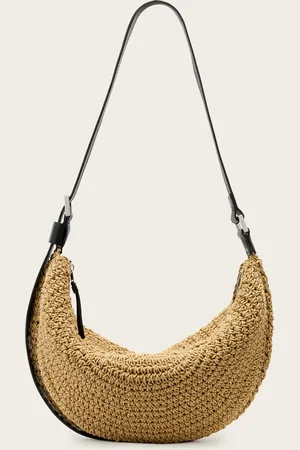 AllSaints Half Moon Waxed Cotton Shoulder Bag