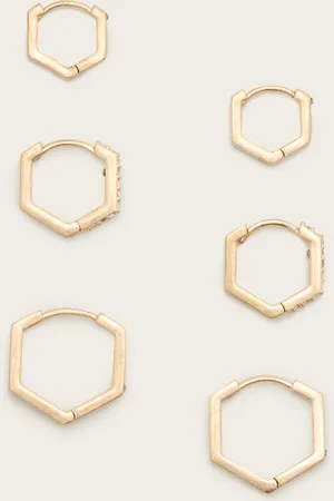 AllSaints Hattie Mixed Hoop Earring Set