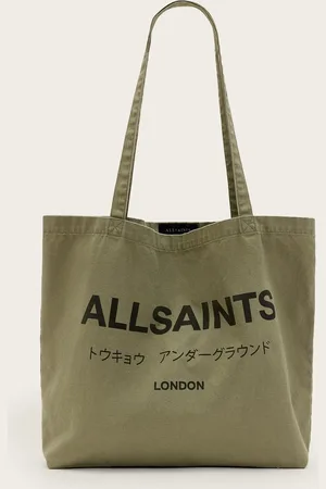 AllSaints Underground Logo Printed Tote Bag