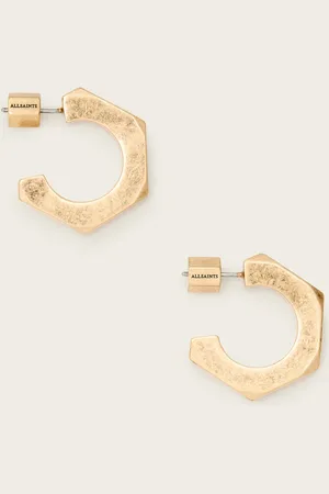 AllSaints Kira Hex Hoop Earrings