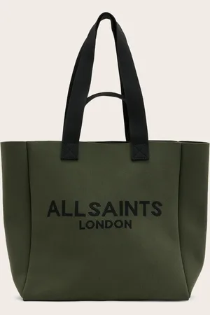 AllSaints Izzy Large Logo Knitted Tote Bag