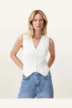 AllSaints Cruz Ribbed Knitted Waistcoat